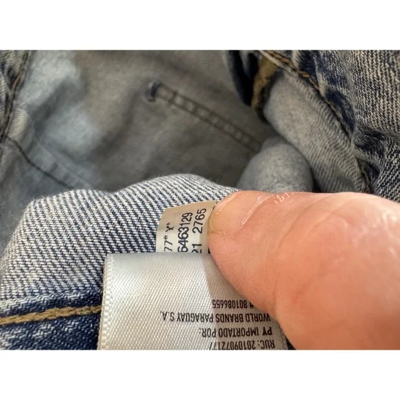 American Eagle Womens Acid Wash Cargo Jogger Jeans Light Blue Drawstring Denim - Picture 10 of 15